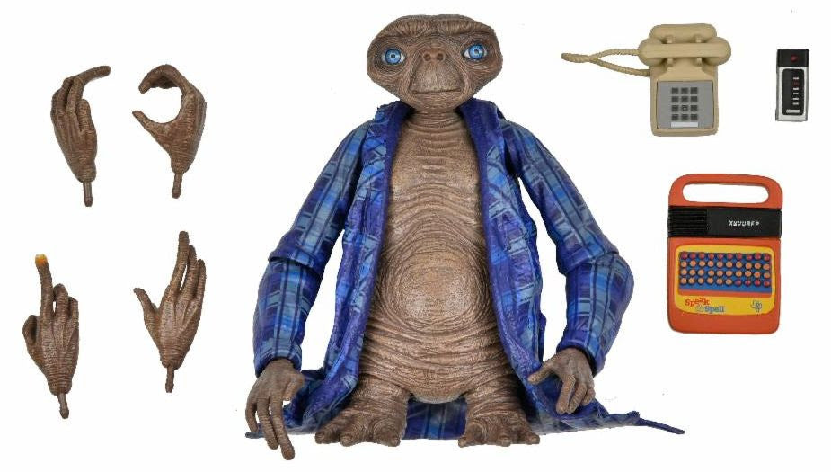 NECA - E.T. The Extra-Terrestrial 40th Anniversary - 7" Scale Action Figure - Ultimate Telepathic E.T.