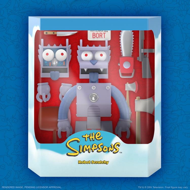 Super7 The Simpsons Ultimates Robot Scratchy 7-Inch Action Figure
