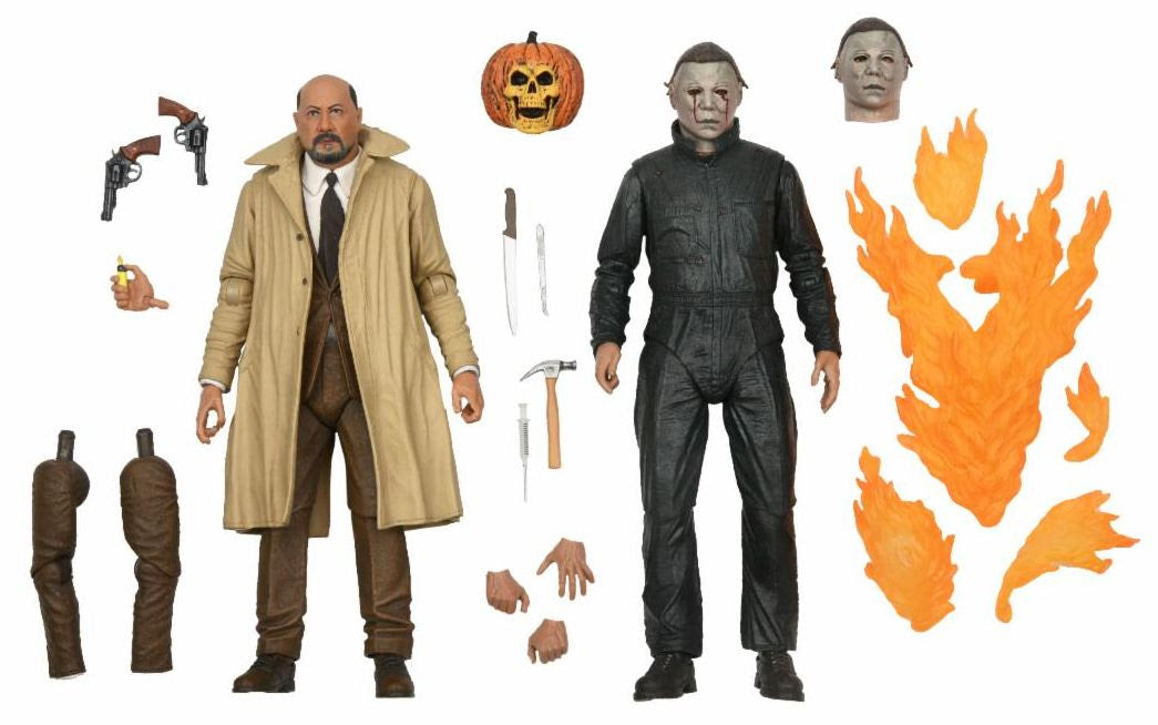 NECA - Halloween 2 - 7" Scale Action Figure - Ultimate Michael Myers & Dr Loomis 2-pack